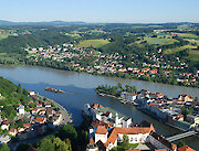 Dreiflüssestadt Passau im Bayerischen Wald